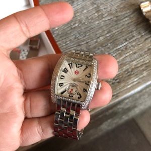 Michele watch w dia & box & 2  straps.extra links